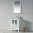 thumbnail image 2 of 24" Freestanding Bathroom Vanity & Vessel Sink - Glossy White, 2 of 7