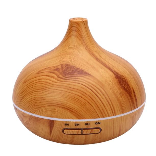Humidificador Difusor De Aromaterapia De 550ml, Humidificador Silencioso De Grano De Madera Con Enchufe USB Y Control Remoto