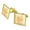 Gold, variant on Sesame Street Bert and Ernie Distressed Square Cufflink Set - Silver or Gold