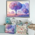 thumbnail image 3 of Designart 'Colourful Trees Abtract Impression II' Traditional Framed Art Print, 3 of 4