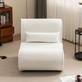 thumbnail image 3 of Soft Pellet Velvet Recliner, Comfortable Lounge Chair with Waist Pack Padding, Lazy Floor Single Sofa Chair with Pillow, Ideal for Living Room, Bedroom Office, 3 of 7