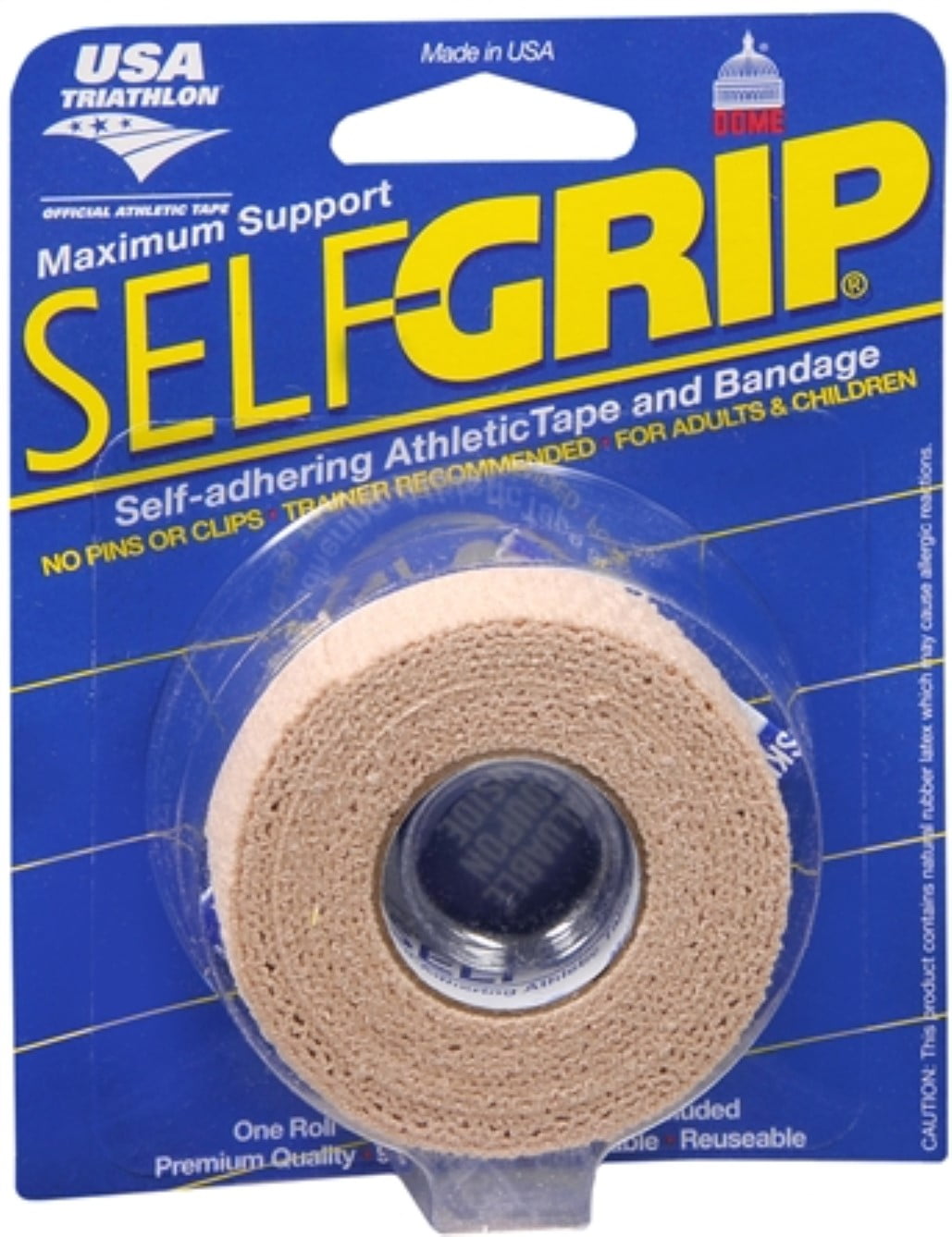 SelfGrip SelfAdhering Athletic Tape Bandage 1 Inch, Beige 1 ea (Pack