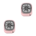 thumbnail image 1 of Bewildely Ventilador portátil de mano, ventiladores de aire recargables de bajo ruido de 1,5 W-2,5 W, refrigeración Rosado 2Conjunto, 1 of 6