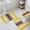 Yellow, variant on Blue Brown Bath Mat 3 Piece Bathroom Rug Set, Farmhouse Wood Grain Vintage Vertical Striped Non Slip Bath Rug Contour Mat and Toilet Lid Cover, Absorbent Shower Mats Soft Bath Rugs and Mats Sets