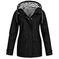 thumbnail image 3 of Otvok Women Multi Pocket Hooded Windbreaker Waterproof Rain Jacket Long Sleeve Outdoor Casual Coat, 3 of 7