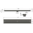 thumbnail image 6 of SereneDrains 304 Stainless Steel 40 Inch Brushed Nickel Linear Shower Drain Kit Linear Shower Drains for Tile Floor Long Hair Catcher Strainer Grate Cover Bathroom, 6 of 10