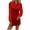 Red-03, variant on STETMN Women's Velvet Midi Dress Dot Print Puff Sleeve Dress Retro Lapel Casual Dresses