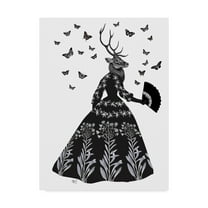 Trademark Fine Art 'Black Deer' Canvas Art by Fab Funky