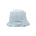 thumbnail image 2 of Deago Bucket Hat for Women Men Washed Denim Cotton Summer Outdoor Travel Beach Sun Hats Fishing Cap (Light Blue), 2 of 9