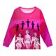 thumbnail image 3 of Moonsky Pijama estampado de pop Hunter, conjuntos de top y pantalón de dos piezas con estampado gráfico de Rumi, Mira y Zoey para niñas y niños Vino tinto 150, 3 of 4