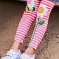 thumbnail image 6 of Godderr Girls Leggings for Toddler Baby Kids Stripe Bee Flower Print Pink anti-mosquito pants for 2-7 Years Old Outer Wear Leggings, 6 of 6