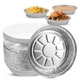 thumbnail image 1 of 50 Unités de Moules Ronds en Aluminium de 9 Pouces Jetables avec Couvercles en Carton Parfaits pour la Cuisson, le Stockage et la Réchauffage (Couvercles en Carton), 1 of 7