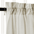 thumbnail image 3 of NICETOWN Valance Curtains for Kitchen, Farmhouse Striped Valance Curtains Semi Sheer Linen Small Window Valance Light Filtering Rod Pocket Valance Curtains for Basement, Taupe, 52"x18", 1 Panel, 3 of 7