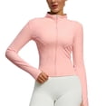 thumbnail image 2 of Veste de Yoga Polyvalente pour Femme, Chandail à Enfiler Doublé en Molleton Douillet, Tissu en Polyester Très Extensible, Haut Ajusté à Manches Longues avec Encolure Ronde, Conçu pour la Chaleur à la Maison et la Superposition Extérieure, 2 of 7
