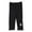 Black, variant on Utoimkio Toddler Girls Solid Color Capri Leggings Stretchy Home Lounge Pants for Kids Daily Wear Size 1-7T