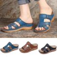 thumbnail image 1 of Ladies Orthopedic Shoes Open Toe Sandals Ladies Platform Slippers Summer Beach Rubber Soft Sole, 1 of 4