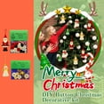 thumbnail image 4 of DIY Christmas Button Ornament Making Set DIY Craft Buttons Kits with Christmas Snowman/Santa/Angel, Gifts for Xmas Tree Hanging Decorations Vintage Christmas Ornaments (Santa Claus), 4 of 9
