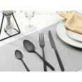 thumbnail image 3 of Unique Bargains 4 Piece Stainless Steel Flatware Set with Knife Spoons and Fork Black 4, 3 of 6