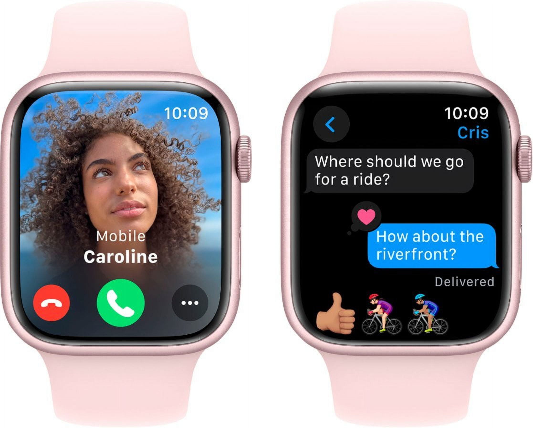 Pre-Owned Apple Watch Series 9 GPS 41mm Pink Aluminum Case with Light Pink Sport Band - M/L (Good)