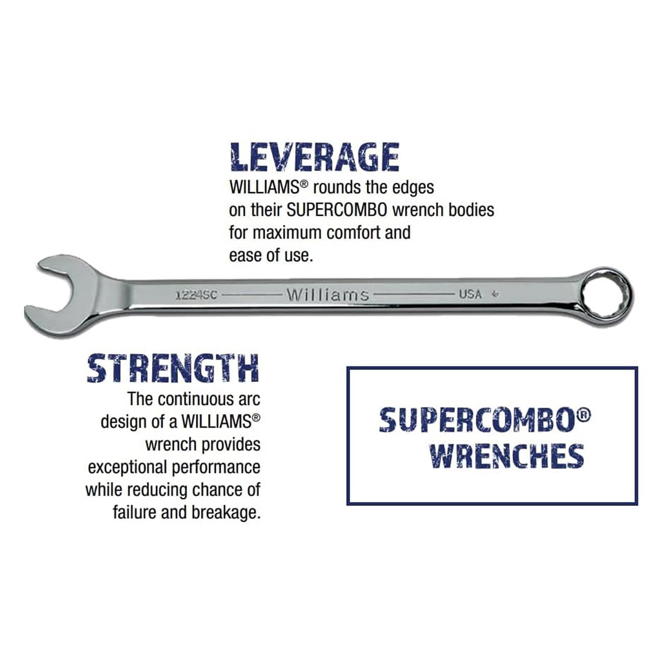 Williams WS-1171SCA 11-Piece Super Combo Wrench Set
