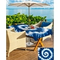 thumbnail image 5 of Hokiten Outdoor Tablecloths with Umbrella Hole & Zipper, Blue Ombre 60 x102 Inch Rectangle Tablecloths, Boho Tribal Ethnic Abstract Tie Dye Art Waterproof Table Cloth, Patio/Pool/Picnic Table Covers, 5 of 7