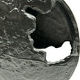 thumbnail image 4 of Bergamo Art 13" Decorative Handmade Aluminum Earth Inspired Flower Vase in Black, 4 of 6