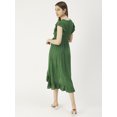thumbnail image 2 of Moomaya Solid Viscose Front Slit Ruffle Dress, Summer Resort Wear Women Clothing, 2 of 8