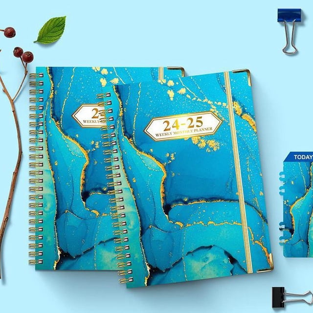 Planner 2024-2025, 6.2x8.5 Inch Colorful Calendar Book, Use Now to June 2025, Plastic Cover Agenda for School, Business, Academic Planner Daily Weekly Monthly, with Tab, Storage Pocket