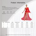 thumbnail image 7 of Hansber Women's One Shoulder Lyrical Dance Dress Flared Sleeve Leotard Dress Contemporary Dancewear Burgundy M, 7 of 7