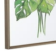thumbnail image 3 of Benjara BM209375 Gallery Wrapped Canvas Wall Art with Leaf Print, Green & White - Set of 2, 3 of 3