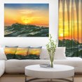 thumbnail image 1 of Soleil Brillant et Vagues Lumineuses - Impression sur Toile Photo de Plage, 1 of 3