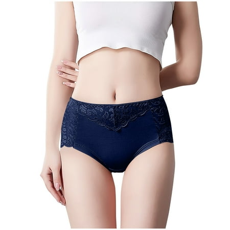 

cuitcosohg High Rise Underwear Women Women Pantie Lace Elastic Lingerie knickers Underpants Underwear L-3XL Modal Lace Thong Plus Size Panties