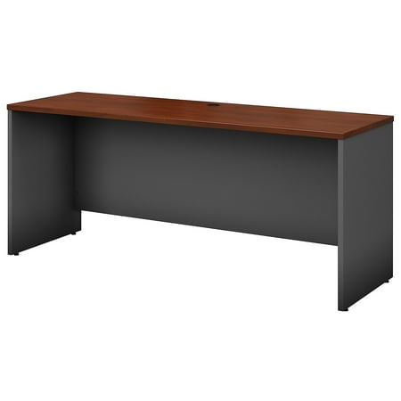 UPC: 0042976244262 | Bush Business Furniture Components Credenza Desk 72 W x 24 D  Hansen Cherry/Graphite Gray  Standard Delivery