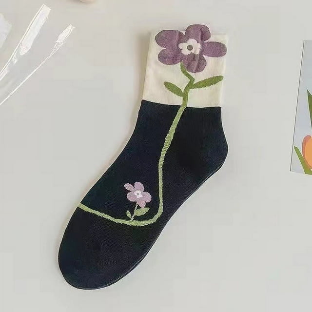 Zhuge 10 pares de calcetines finos de algodón para mujer, calcetines de algodón suave para mujer por encima del tobillo (negro)