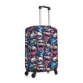 thumbnail image 6 of Salouo rock Skull blue record Pattern Travel Dust-proof Suitcase Cover, Softside Suitcase Protector Luggage Cover Protector for 18-32inch ,Not Included Suitcase, 6 of 8