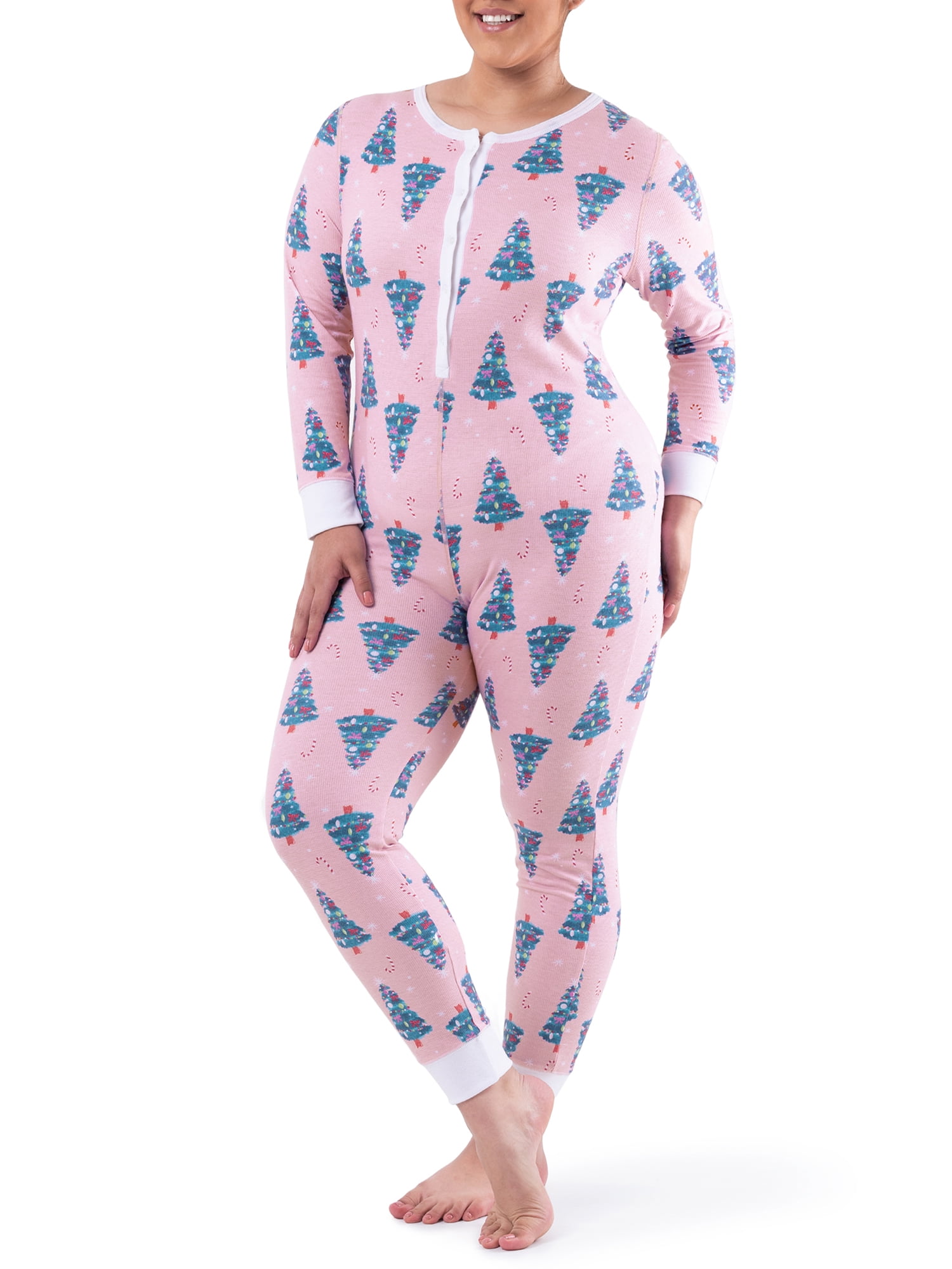 Fruit of the Loom Women's and Women's Plus Long Underwear Waffle Thermal Union Suit