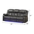 thumbnail image 5 of Challenger Modern LED Recliner Sofa made with wood and metal frame in Gray, 5 of 7