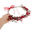 thumbnail image 5 of FUEENIRVA Bridal Headpieces For Wedding Red Plastic 1Set Small Berry Wreath, 5 of 8