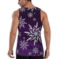 thumbnail image 3 of Fotbe Snowflake Gradient Purple Pattern Men's Quick Dry Workout Tank Top Gym Muscle Tee Fitness Bodybuilding Sleeveless T Shirt Breathable Workout Shirt-3X-Large, 3 of 9