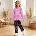 thumbnail image 2 of Gubotare Tween Clothes Adorable Girls' Top & Pants Set Slim Fit Pants Long Sleeve Sweatshirt School and Daily Wear Size 13-14 (Pink,13-14 Years), 2 of 7