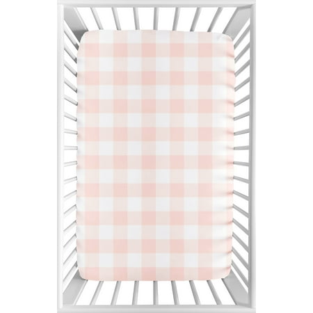 UPC: 0846480077060 | Buffalo Check Pink and White Mini Crib Sheet