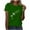 Green, variant on BLVB Summer Tops for Women Graphic Tee Short Sleeve Crewneck Print T Shirts Cute Basic Shirts