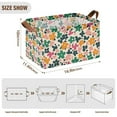 thumbnail image 7 of Yayeee Foldable Storage Basket for Shelves with Handles Waterproof Cloth Bins, Floral Blooms, 7 of 7