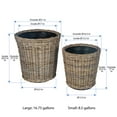 thumbnail image 4 of Rattan Kobo Classic Cylinder Indoor & Outdoor Planter Basket, Gray-Brown, 4 of 9