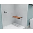 thumbnail image 7 of Swcorp AC-AZ202MB 18.7 in. Bohemian Teak Wall Mounted Folding Shower Seat in Matte Black, 7 of 7