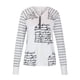 thumbnail image 4 of Puntoco moda mujer cuello en V cremallera manga larga estampado Casual camiseta blusa tops Puntoco Puntoco-2465, 4 of 6
