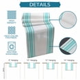 thumbnail image 6 of Teal Green Striped Table Runner 72 Inches, Farmhouse Simple Line Vertical Stripes Bed Runner Dresser Scarves Tabletop for Indoor Outdoor Parties/Ceremony/Banquet, 13" x 72", 6 of 9