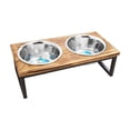 thumbnail image 2 of Indipets 90047 1 Pint Contemporary Wooden Elevated Feeded, Stainless Steel, 2 of 4