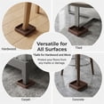 thumbnail image 7 of 2.5x2.5 inch Square Rubber Furniture Caster Cups, NOGIS Anti-Sliding Furniture Pads Bed Stopper Floor Protectors with Grip - Protect Any Flooring (Brown), 7 of 7