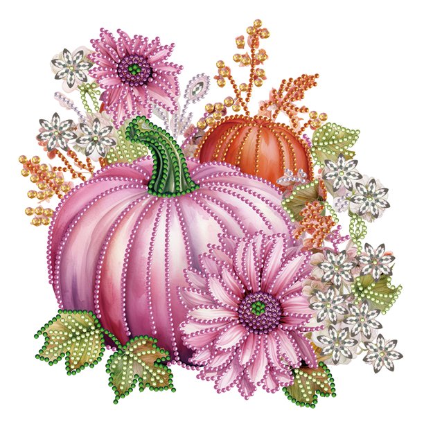 Kit Con Forma Especial Parcial 5D DIY Calabaza Otoño 30x30cm